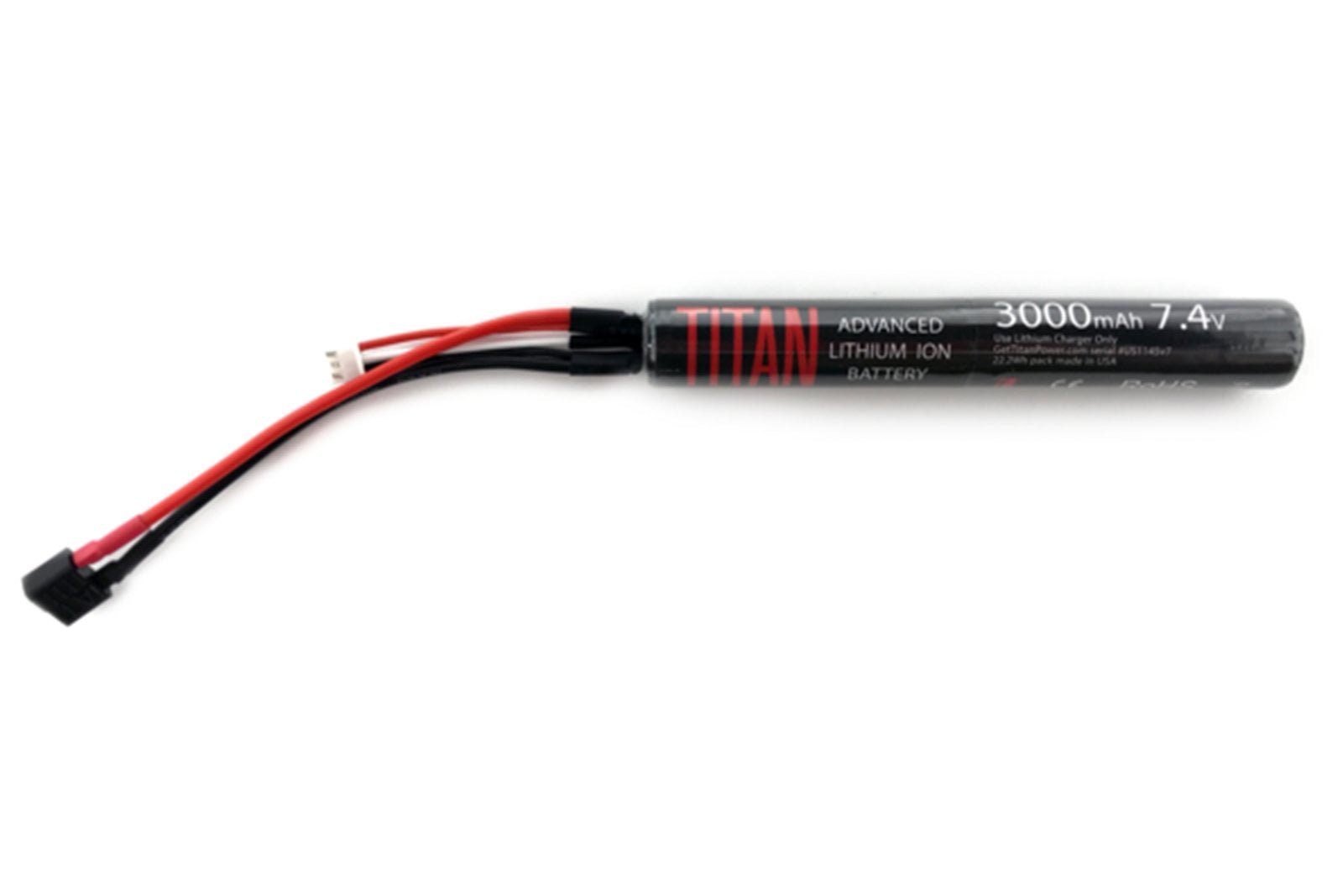Titan 3000mah 7.4v Airsoft Battery Stick Deans